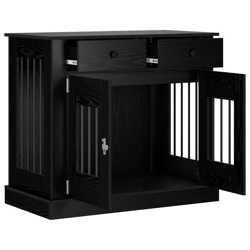 VidaXL Hundeboxmöbel Schwarzeiche 90 x 47,5 x 80 cm