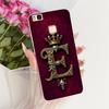 Clear For Huawei P9Lite VNS-L21 VNS-L22 Cover For Huawei P9 Lite Case Luxury Crown A-Z Letters 2D Flat Pattern Soft Phone Case