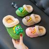 Boys' Dinosaur Waterproof Winter Slippers - Cute Cartoon, Non-slip, Warm Cotton Shoes for Kids and Babies