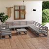 Day and Night - Day and Night Garden Furniture 10 Pieces Gray Solid Pine Wood