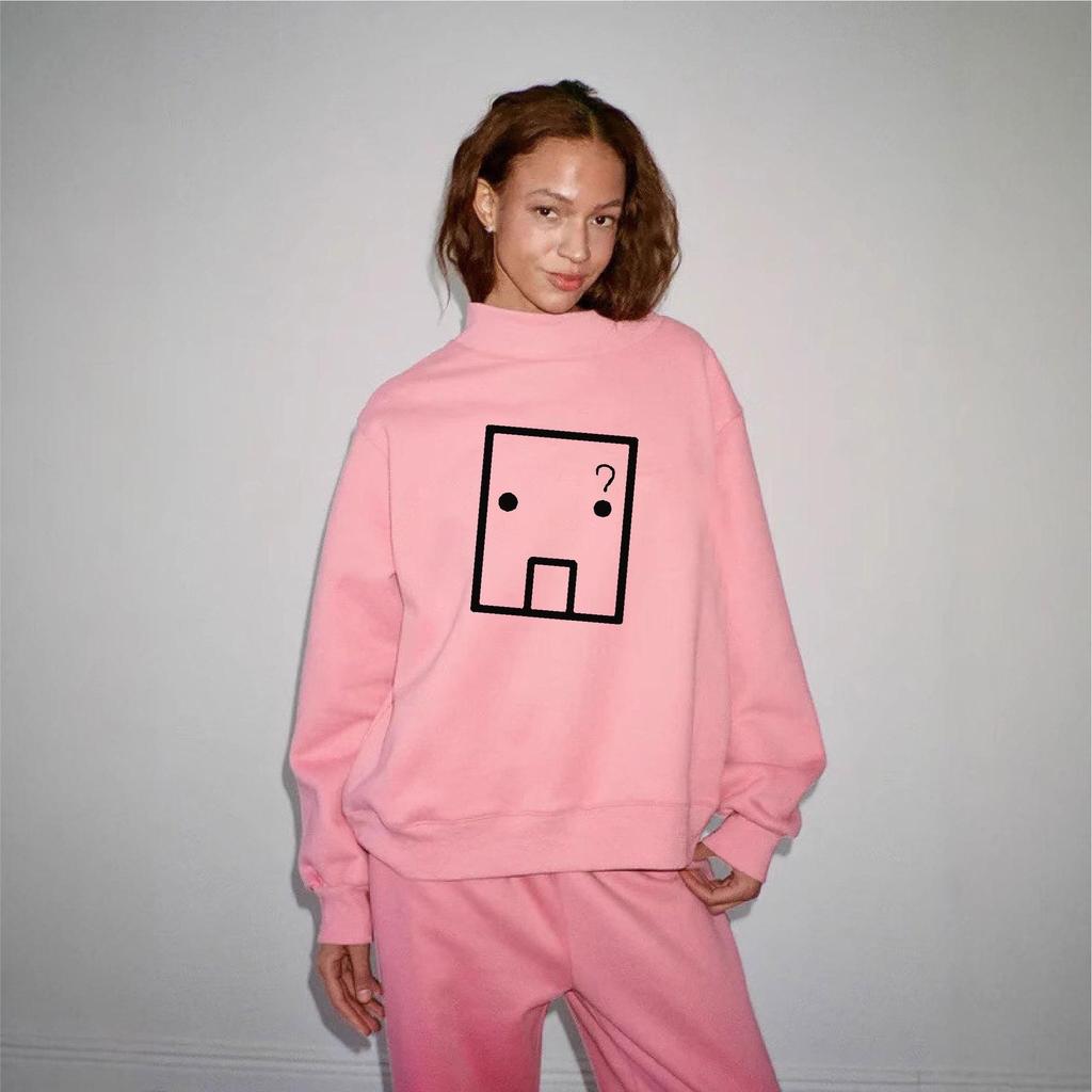 Trendy Loose-Fit High Neck Hoodie for Women - Spring/Autumn
