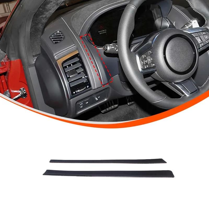 For Jaguar F-TYPE 2013-2026 PVC Glossy Black Interior Modification Center Control Trim Strip Door Trim Sticker Car Accessories