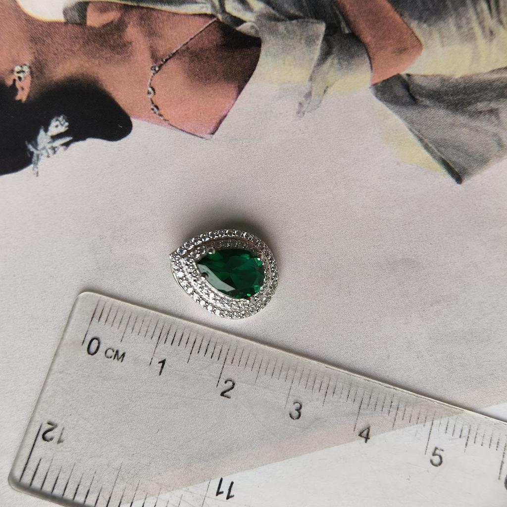 Серебряная подвеска с изумрудом nano 2.238ct (2197324)