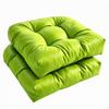2 Pieces Tufted Seat Cushions Thick Soft Fill, Smooth Textile Finish, Contoured Cushions, for Patio