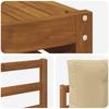 Outdoor Sofa Set 11 pcs Natural and Beige Solid Acacia Wood
