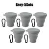 180 ml Klappbecher, Mini-Einziehbecher, Silikon, tragbare Teetasse, Outdoor-Reise-Kaffee-Teleskop-Trinkbecher mit Deckel