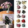 Artificial Roses Silk Flowers Artificial Wedding Bouquet Elegant Fake for Party Office Garden Engagement Decor