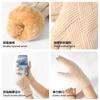 Warm knitted gloves women's winter cycling office simple cold-proof double-layer touch screen gloves