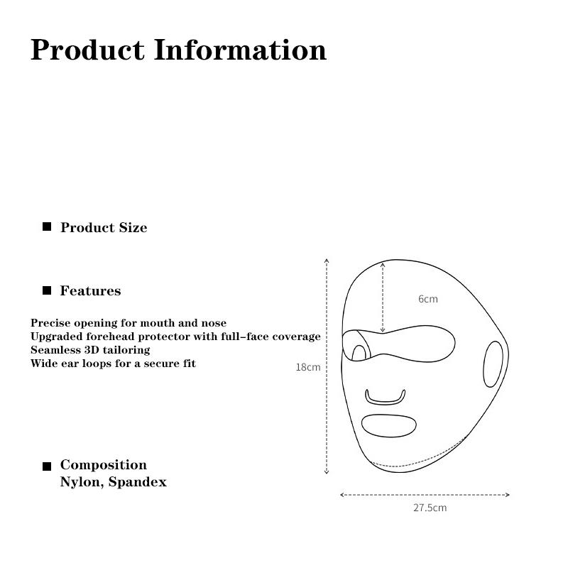 New 1PC Ice Silk Riding Face Mask Breathable Washable Dustproof Sunscreen Anti-UV Protects Corners of Eyes for Outdoor Sports