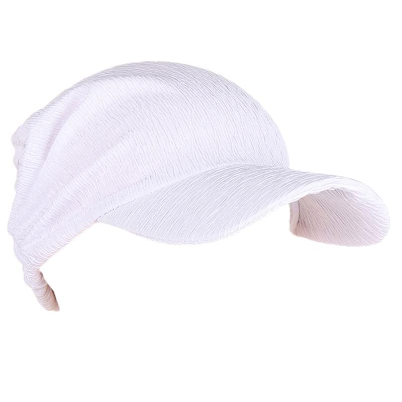 Classy Summer Sunscreen Turban Cap Headband Solid Color Hair Wrap Nursing Cap Headwear Sleeping Cap for Friends