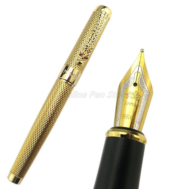 

Jinhao 1200 Металевий Золота Сітка Стовбур Кліп-Дракон Широкий Перо 0.7мм Ручка-Перо Офіс Школа Письмо Подарунок Аксесуар для Пера золотистий