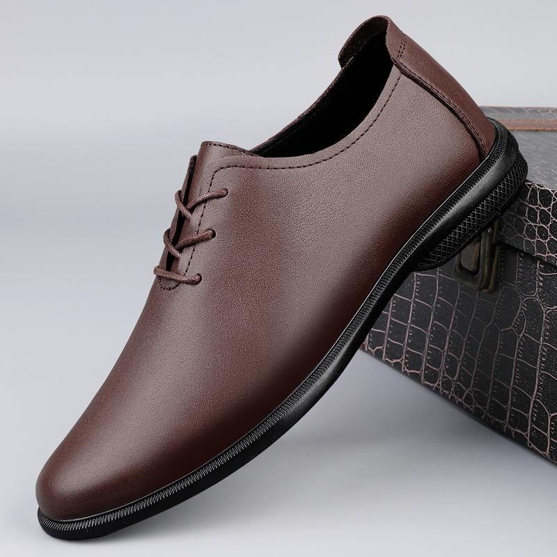 

Мода Бизнес Мужские Джентльменские Повседневные Туфли Мужские Классические Туфли Натуральная Кожа Оксфорды Туфли для Мужчин 2025 Новые Британский Стиль Роскошные Лоферы 44 коричневый
