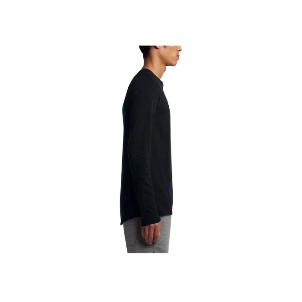 Nike Solid Color Crew Neck Long Sleeve Sweater Men sweater Black 832183-010