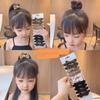 1pcs 5Colors Bow Hair Ring Flocking Tie Ponytail Hair Circle colourful hair band  Girl Accessories