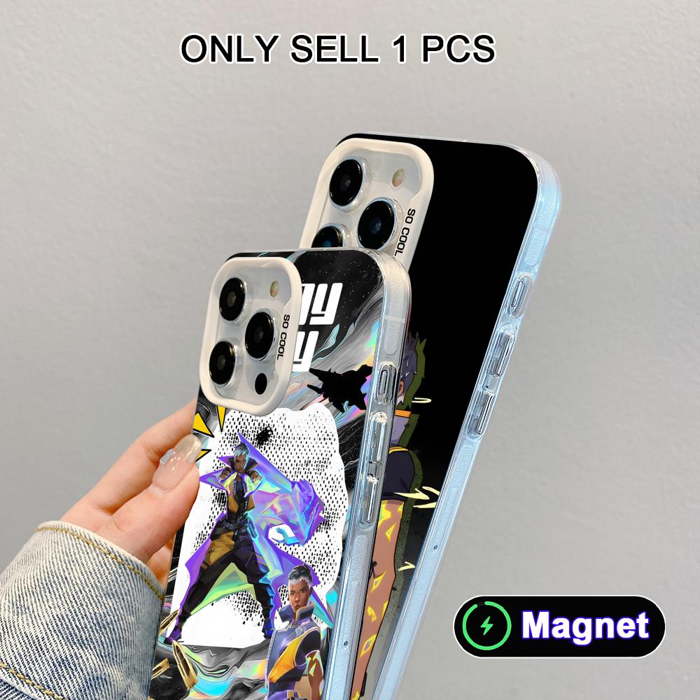 Valo Waylay Phone Case for iPhone 17 16 15 14 13 12 11 X XR XS Air Pro Max Plus Colorful Silver MagSafe Cover