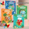 Magnetic Tangram Puzzle Intelligence 3D Geometric Shape Jigsaw Puzzle Board Game Montessori Educational Toys for Children Gift
