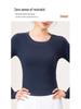 Lulu Slimming Long-Sleeve Yoga T-Shirt: Autumn/Winter Round Neck, High Elastic Slim Fit