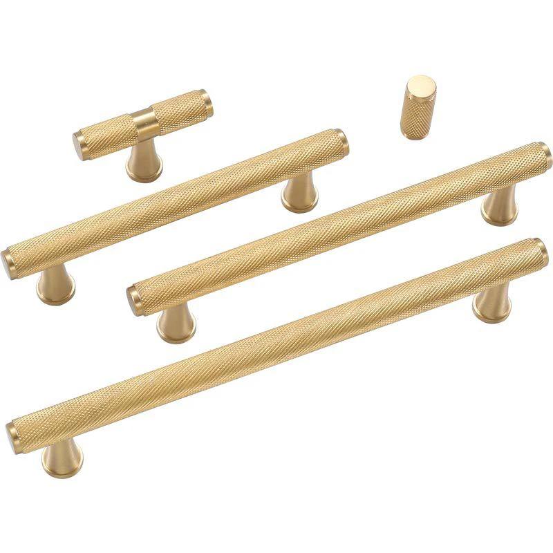 Brass Cabinet Handles Luxury Gold Furniture Copper Drawer Knobs Cupboard  Wardrobe Door Pulls Hardware