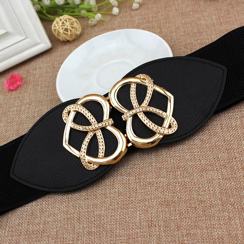 Female Wide Waistband Elastic Stretch Belt For Women Dress Clothing Accessories