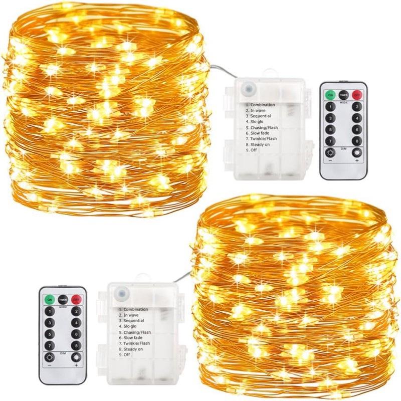 Remote-Control LED Copper Wire Lights - Creative Modern Design