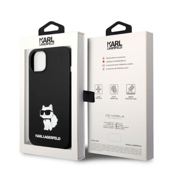 Karl Lagerfeld KLHMP14MSNCHBCK iPhone 14 Plus / 15 Plus 6.7" Hardcase Black/black Silicone Choupette MagSafe