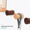 Nordic Solid Wood No-Drill Coat Hook for Wall, Bathroom, Bedroom, or Behind Door.