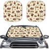 Mushroom Car Windshield Sunshade Daisy Flower Dragonfly Butterfly Mushroom Auto Front Sun Shades Foldable Sunlight Protection Visor Universal Vehicle