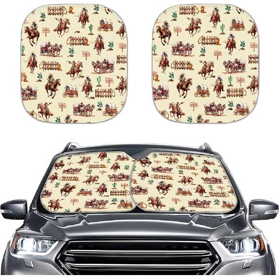 Mushroom Car Windshield Sunshade Daisy Flower Dragonfly Butterfly Mushroom Auto Front Sun Shades Foldable Sunlight Protection Visor Universal Vehicle