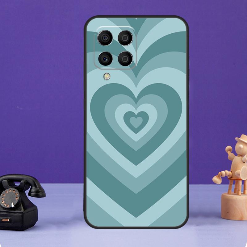 Latte Pink Brown Heart Aesthetic Case For Samsung Galaxy M34 M13 M53 M51 M31 M11 M14 M54 M12 M32 M52 M16 M36 M56 M15 M35 M55