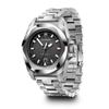 Quartz Black Stainless Steel 200m Water Shock Interchangeable Swiss Inox I.N.O.X. Men's Watch, 41mm, Dial, Bracelet, Analog, Resistant,