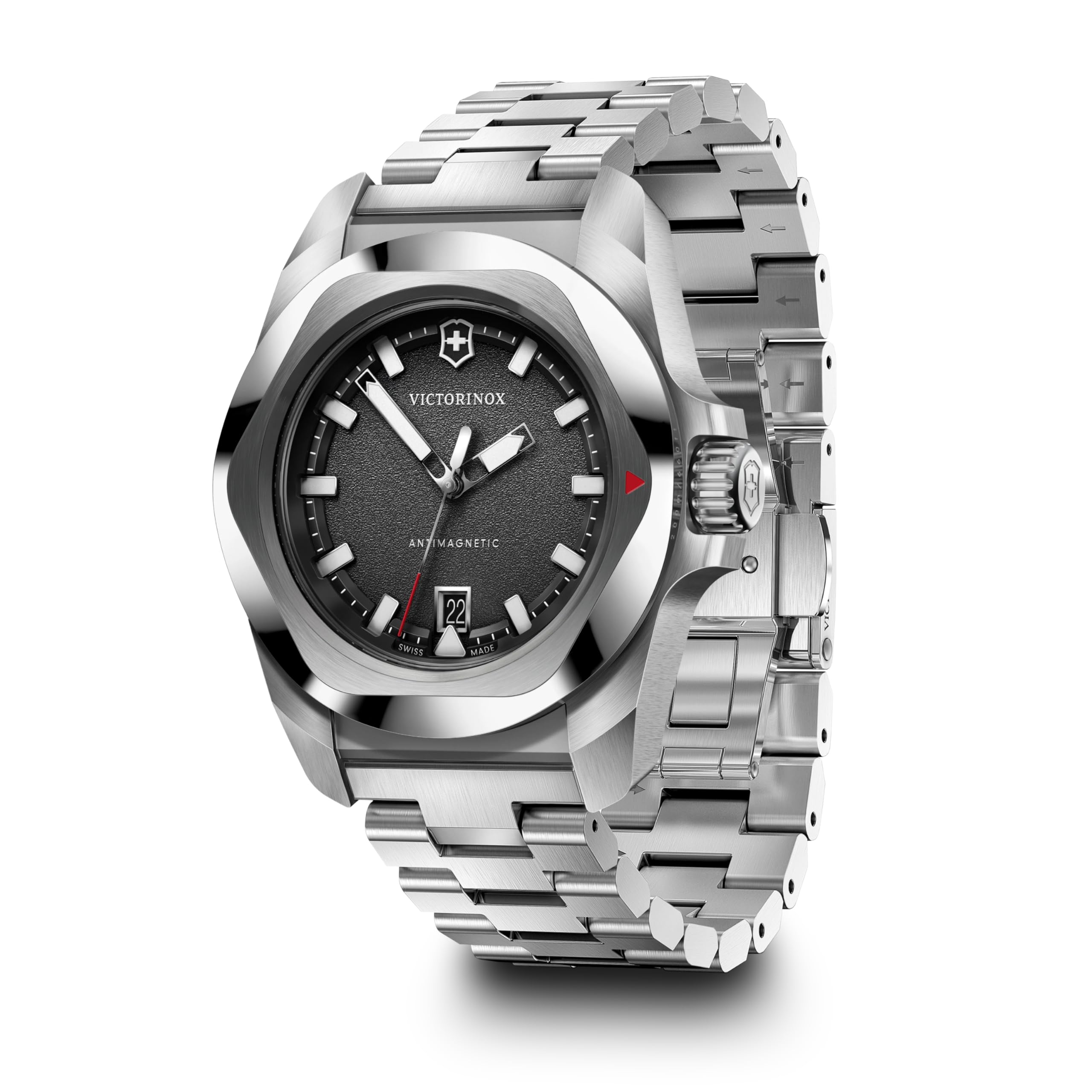 

VICTORINOX Кварцовий Чорний Нержавіюча Сталь 200м Водозахист Ударостійкий Змінний Швейцарський Inox I.N.O.X. Чоловічий годинник, 41 мм, Циферблат, Браслет, Аналоговий, Водонепроникний,