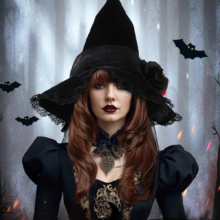 Vampires Halloween Hats Stage Performances Hat Multifunctional Witch Hat Adult Suitable for Youth and Party Enthusiasts