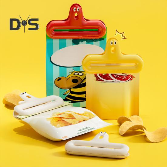 Klipy na sáčky s čipy 4,7 palce Klipy na papírové sáčky na potraviny a svačiny Odolné těsnící úchyty Barevná svářečka sáčků na svačiny a čipsy