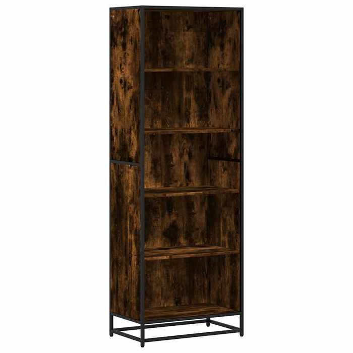 VidaXL Bookcase Smoked Oak 60x35x170.5 Cm Engineered Wood, Bookshelf, Book Holder, Book Support, Cabinet 3300852