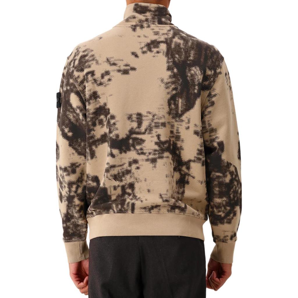 STONE ISLAND Felpa con colletto a lupetto a maniche lunghe con distintivo serie Camouflage Mappatura Terrestre Uomo felpa Marrone 8115660E3-V0092