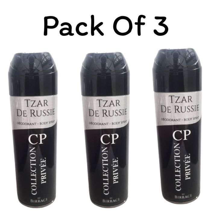 Déodorant - Collection Privée Tzar de Russie - 3 x 200ml - Pour homme - Adulte