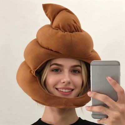 Lustiger Kackkopf-Abdeckung Winter Warm Sandskulptur Foto Hut, Niedlicher Schrulliger Lustiger Cartoon Exzentriker Kackhut Ideales Lustiges Geburtstagsgeschenk