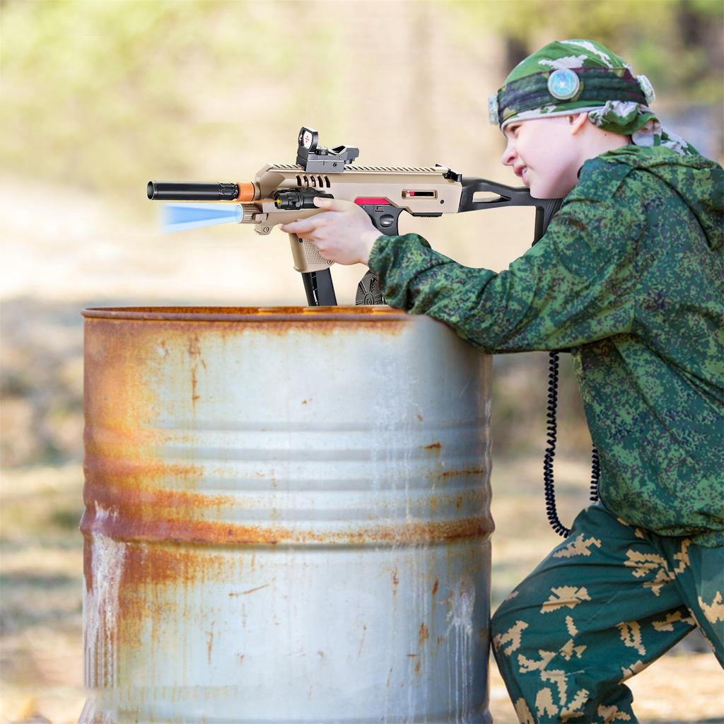 Hand In One Electric With Gel Ball Blaster Toy Eco-Friendly Splatter Automatic 10000 Water Beads ,Shooting Team Game,Ages 12+