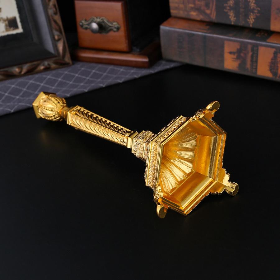 Europäischer Stil elegantes Temperament Hotel Wohnzimmer Kerzenhalter, Metall Retro lang und kurz