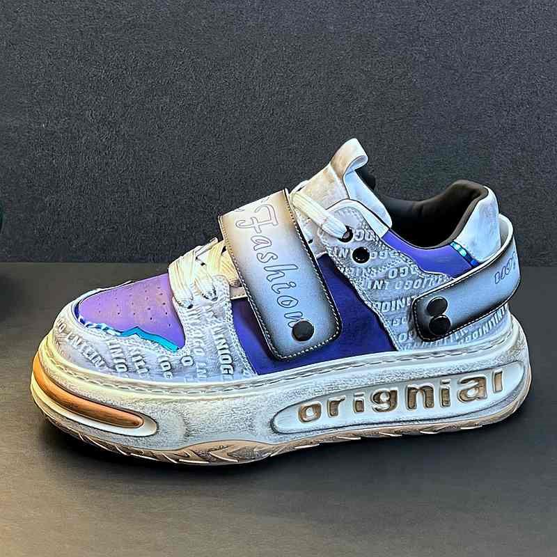 Fashion Retro New Designer Men's All Match Mixed Patchwork Comfortable Causal Shoes Flats Male Sports Walking Sneakers Zapatos Hombre