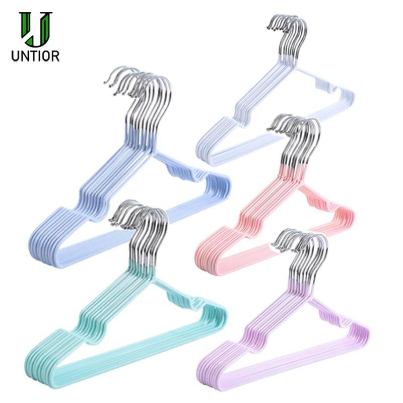 Baby Hangers Non-slip Rubber Coating Kids Clothes Hangers Metal Infant Hangers for Toddler Coat Pant Closet Organization
