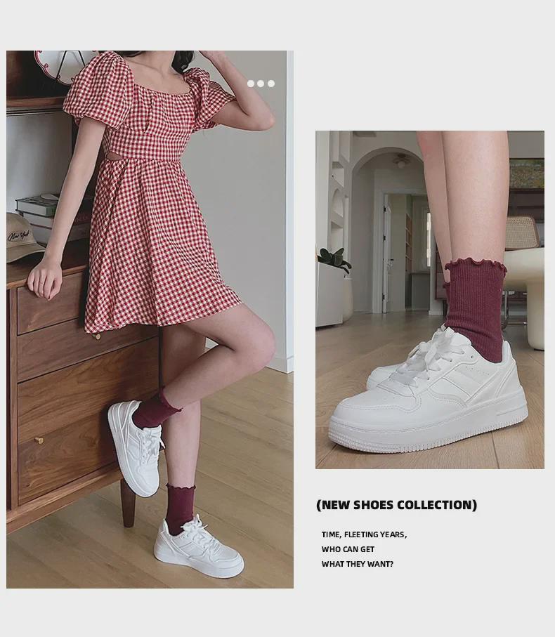 Global HH2130 Women's White Sneakers - Spring 2025 Niche Design, All-Match Fashion
