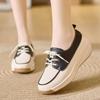 Storlek 44 Dam Oxford Sneakers Mode Patchwork Plattform Gungande Skor Casual Promenadskor Tjock Sula Kilar Dam Klumpiga Skor