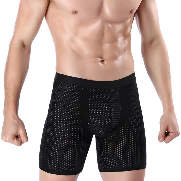 Eisseide Figurformende Mid-Waist Schnelltrocknende Mesh Boxerpants