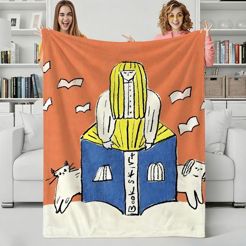 Art I-icocrafts Throw Flannel Blanket Perfect for Sofa Office Bed Travel Sleep Read Relax Camping four season use 130x150cm