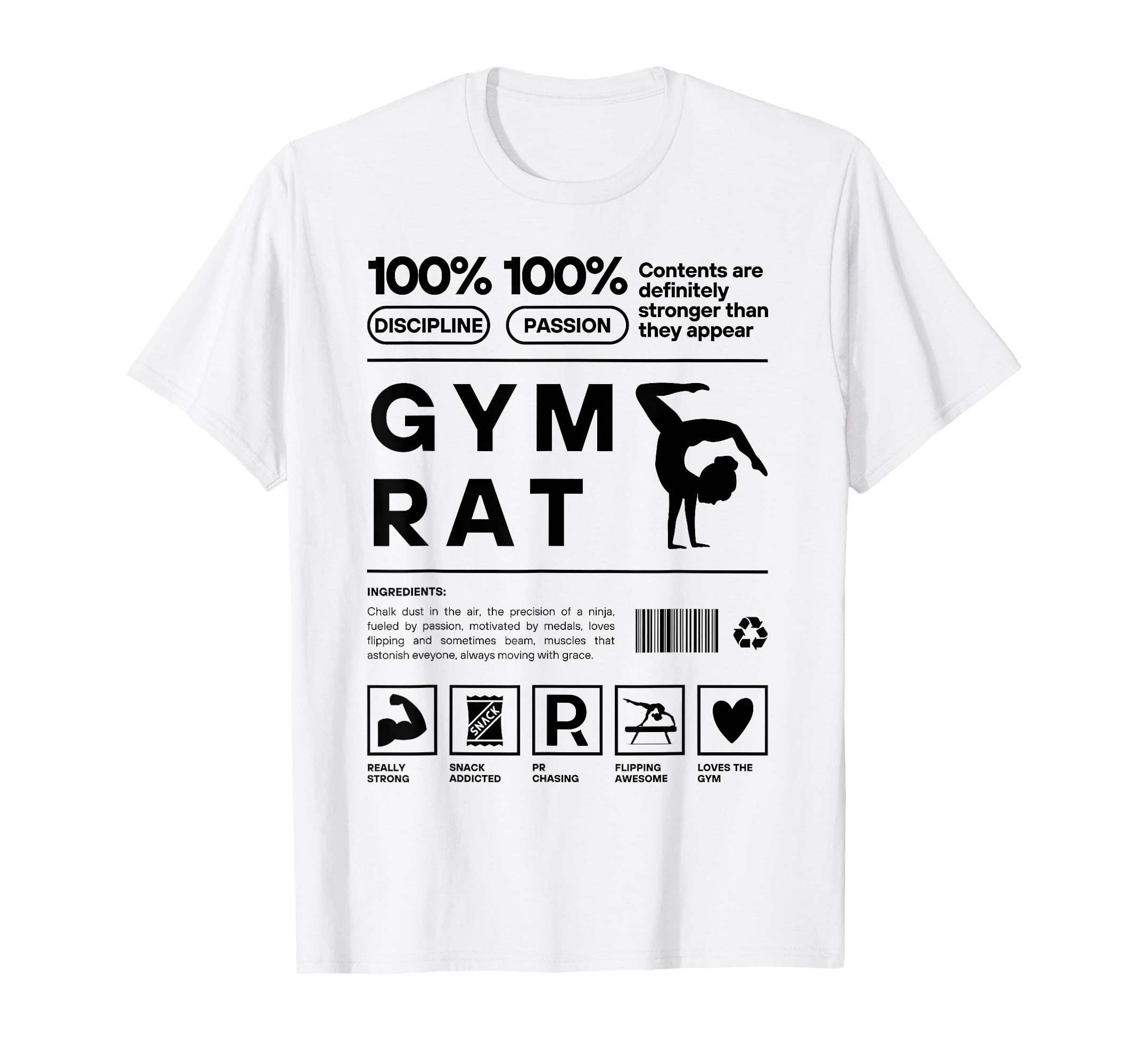 

Футболка Funny Gymnastics Definition Gym Rhythmic Gym Rat белый