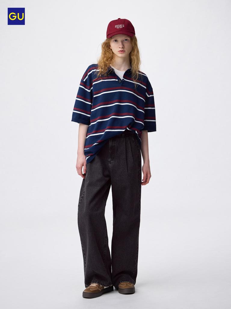 Uniqlo Gu Denim Pleated Trousers