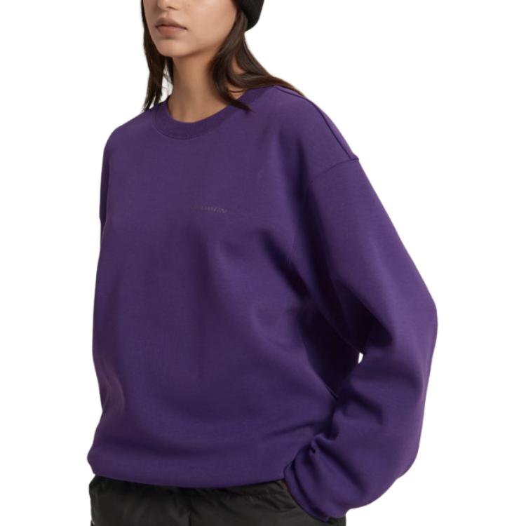 Salomon Round Neck Long Sleeve Pullover Sweatshirt Women sweatshirt Purple LC2572900