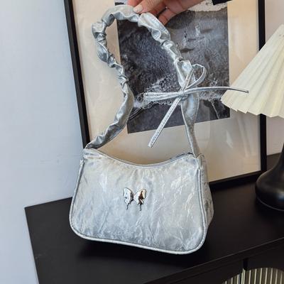 Fashion Chain Shoulder Bag Casual Trend Messenger Women's Bag 2025 Spring and Summer New Beautiful Personalized Simple Armpit Bag