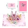 3D Pop Up Greeting Card with Floral Hummingbird Butterfly Popup Card Blank Note Birthday Mother's Day Anniversary All Occasions